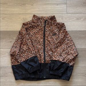 Nike Women's NSW Woven Jacket Desert Ochre Animal Print CD3683-754 Sz M Cheetah